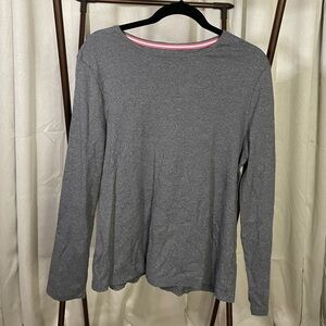 Talbots basic tee, long sleeve Gray